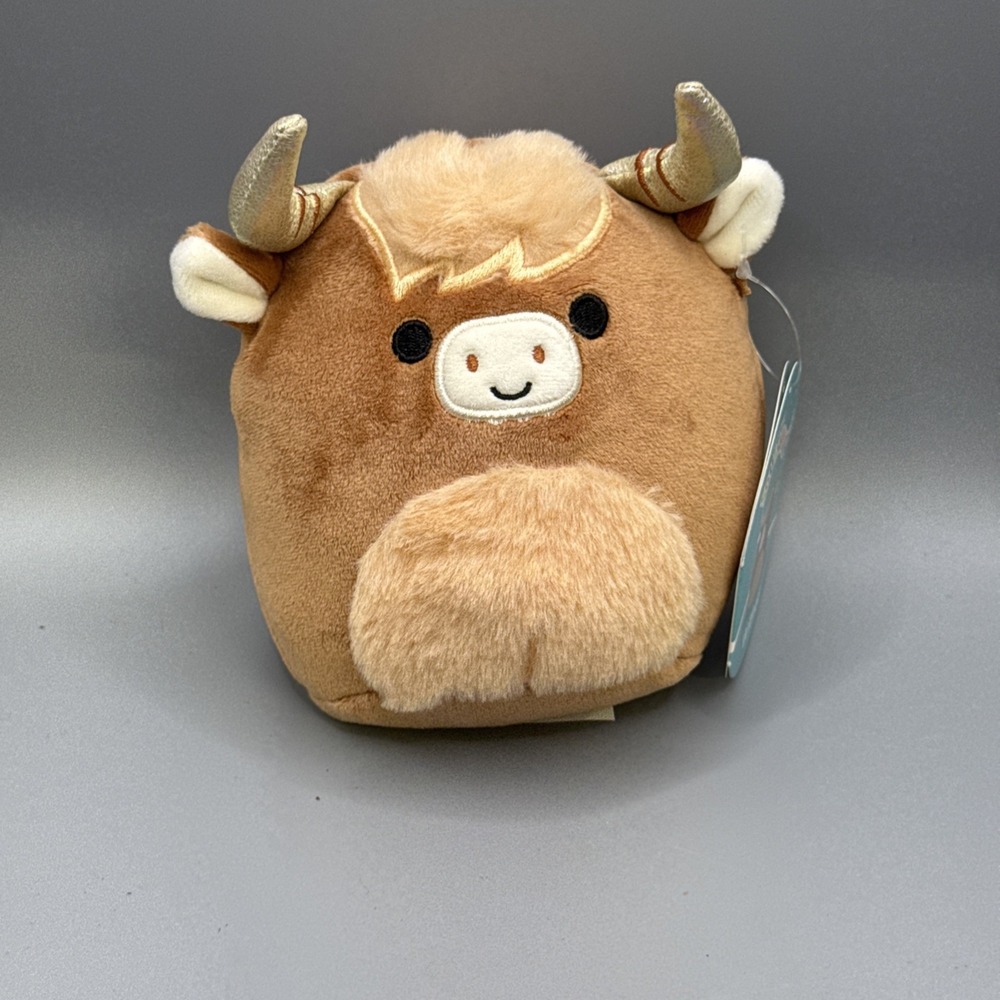 Squishmallow 5"Wilfred Highland Cow Longhorn AUTHENTIC Kellytoy Plush gift NWT
